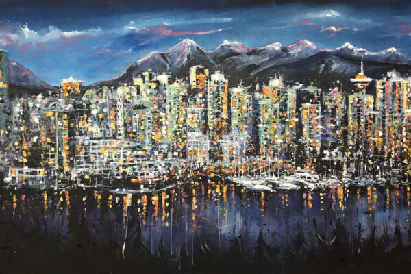 Skriking original wall art of Vancouver City